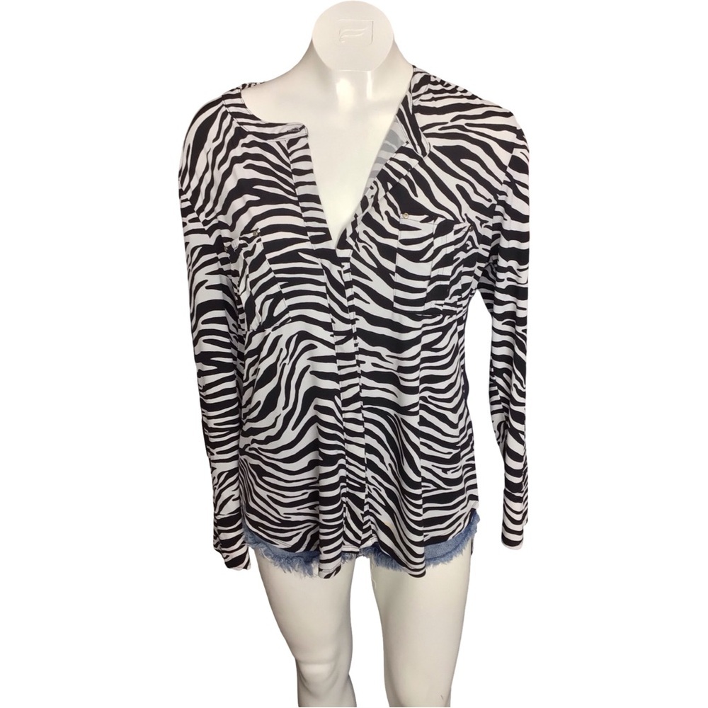 Chic Zebra Pattern Blouse